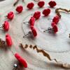 Handmade Red Lip Stud Earrings: Polymer Clay, Hypoallergenic