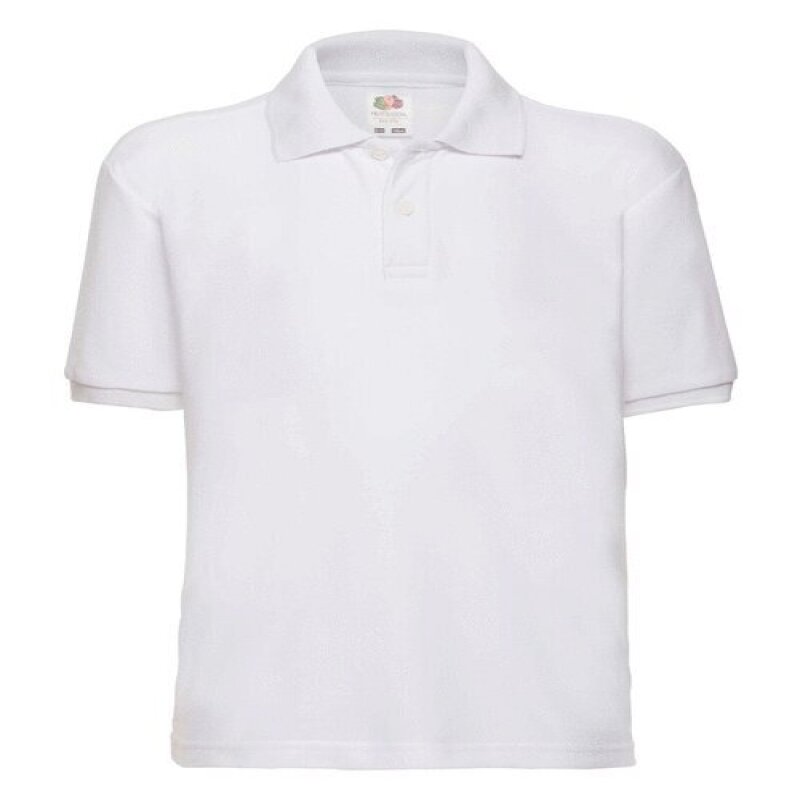Branded Fruit of the Loom 65/35 POLO - White