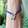 Dark Blue kids bracelet with a Sausage Dog Charm