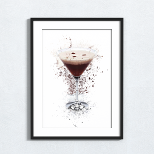 Espresso Martini Splash Effect Art Print