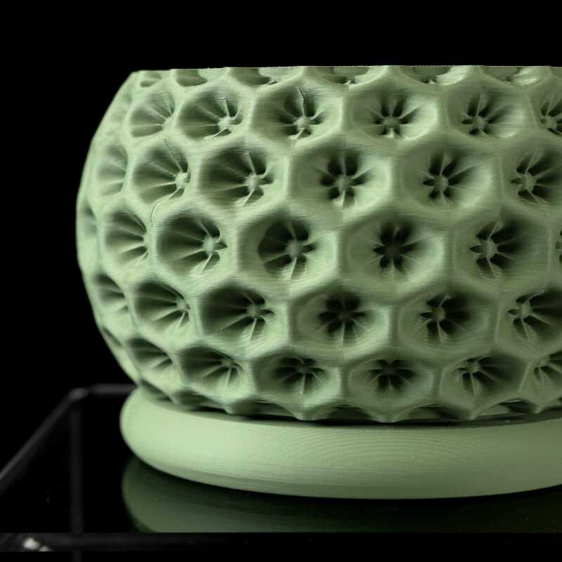 Starry Planter Pot - Matte Dark Green