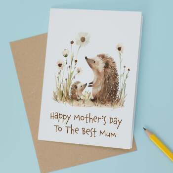 Mother's Day Card For Mum Cute Hedgehogs Mother's Day Mothers Day card Mothering Sunday Happy Mother's Day Card For Mom Mommy Mum Mummy