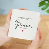 Gran Birthday Card For Her, Forever Loved Gran Birthday Card, Birthday Gift For Gran, Gran Birthday Gift