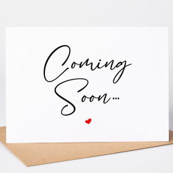 Coming Soon Pregnancy Reveal Card, Preganancy Cards