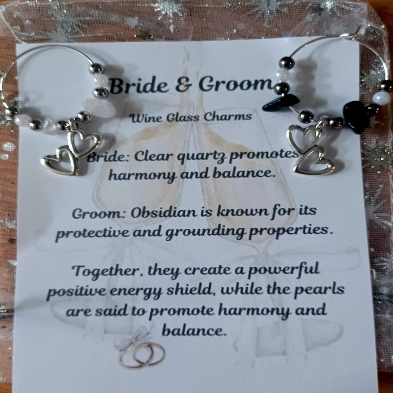Wedding Anniversary Wine Glass Charms