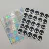 25 Skull Stickers Matt Black or Silver Holographic - Matt Black