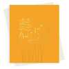 A floral greeting card with buttercups & grasses embellished with gold foil -  designed by artist Eloise Hall - 15.7 x 11cm and blank inside