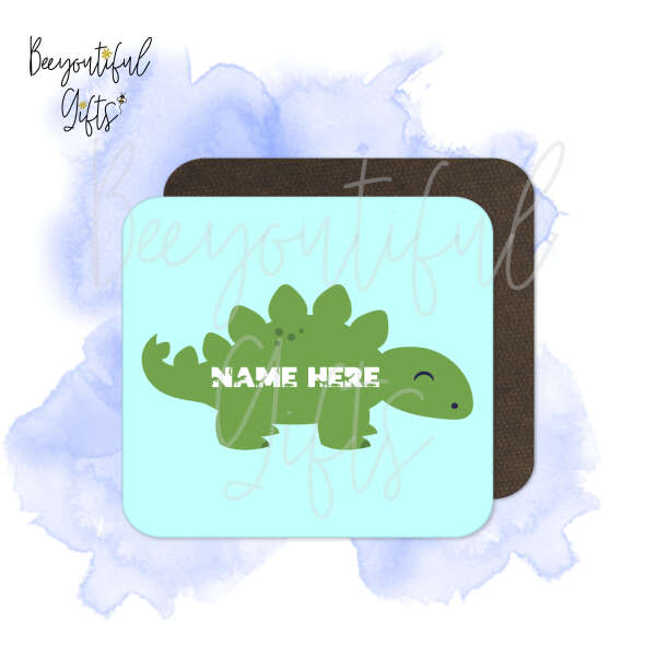 Personalised Father's Day Coaster - Cartoon Dinosaur