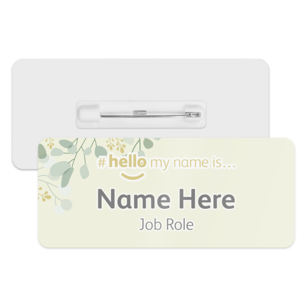 #hello my name is... Name Badge - Eucalyptus