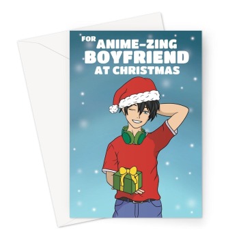 Christmas Anime Card For Boyfriend
