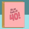Funny 40th Birthday Card - Personalised - For Her or Him - Perfect greetings card for bestie, friend, sister, anyone turning 40 years old - Blank inside - Small
