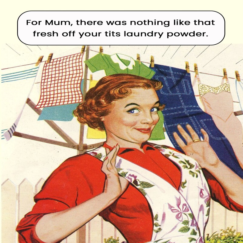 Funny Washing Powder Card | Funny Birthday Card | Rude Card | card for her
