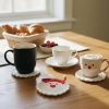Christmas Santa Claus Hand-Crocheted Coaster Set