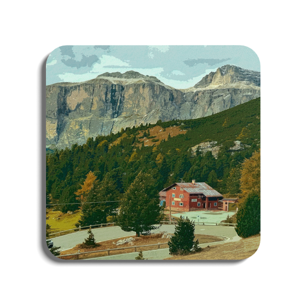 Canzei - Italy | Global Artwork Wooden Coaster