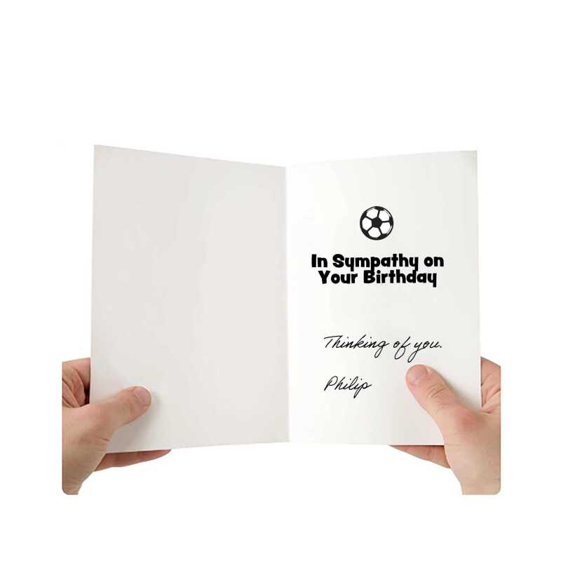 What Football Team Do You Support Birthday Card Sent Direct to Friend or Relative