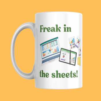 Funny Mug for Spreadsheet Data Fans! - For Him or For Her - Ideal For Accountant, Finance, HR, Sales Office Coffee or Tea Mug - Gift Ideas