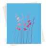 Echinacea blank card with a pretty pink foil print - designed by artist Eloise Hall - 15.7 x 11cm and blank inside