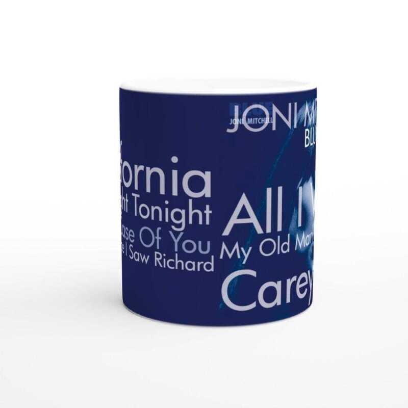 Joni Mitchell Blue Album Track Mug - Ceramic White