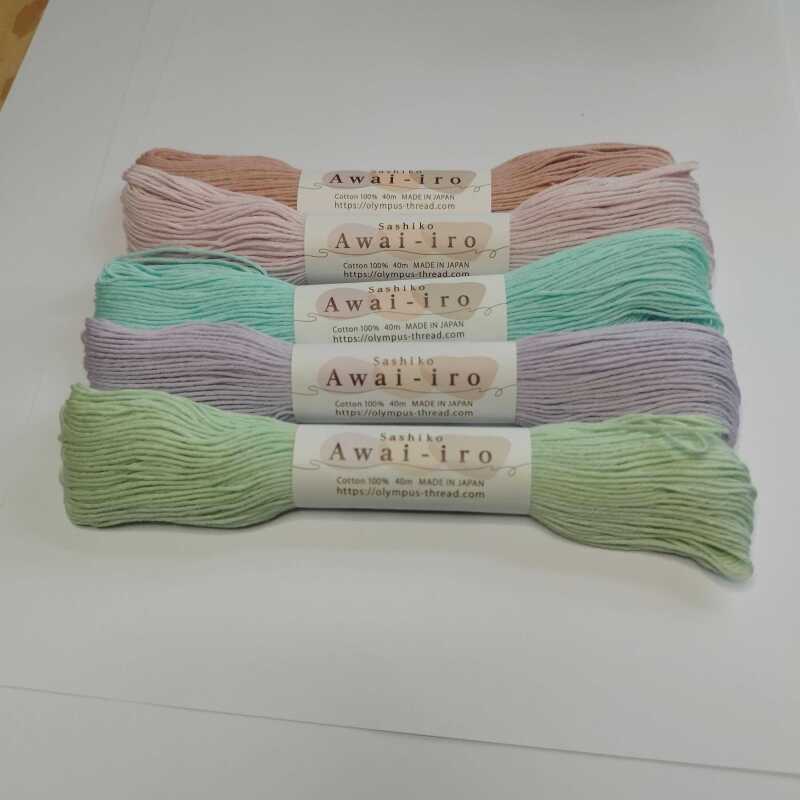 Olympus Sashiko Cotton Thread  Pastels 40m - Mint