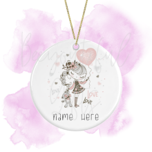 Personalised Sweet Girl Round Ceramic Decoration