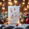Birds and winter berries Christmas card -  designed by Eloise Hall - 15.7 x 11cm and blank inside, made in the UK