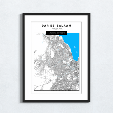 Dar es Salaam - Tanzania - Map Print - A4