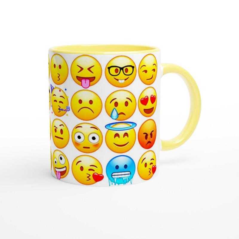 Emoji Face Mug - Ceramic White