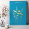 Harebells and Daisies Thank you card embellished with gold foil -  designed by artist Eloise Hall - 15.7 x 11cm and blank inside