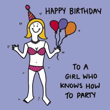Party Girl Greetings Card