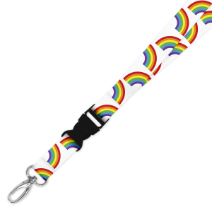 Double Breakaway Lanyard - Half Rainbow