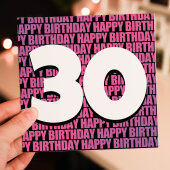 Any age, 16th, 18th, 21st, 30th, 40th, 50th, 60th, 70th happy birthday card in blue or pink (Size A6/A5/A4/Square 6x6")