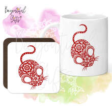 Mug & Coaster Set - Zentangle Chinese New Year Animal