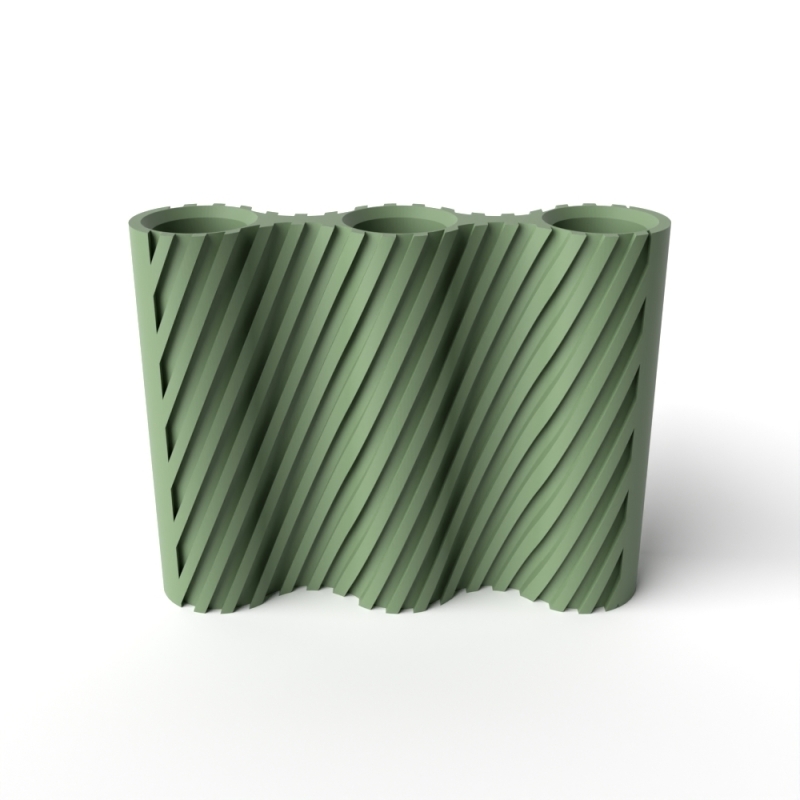 The Bora Triple Vase - Black