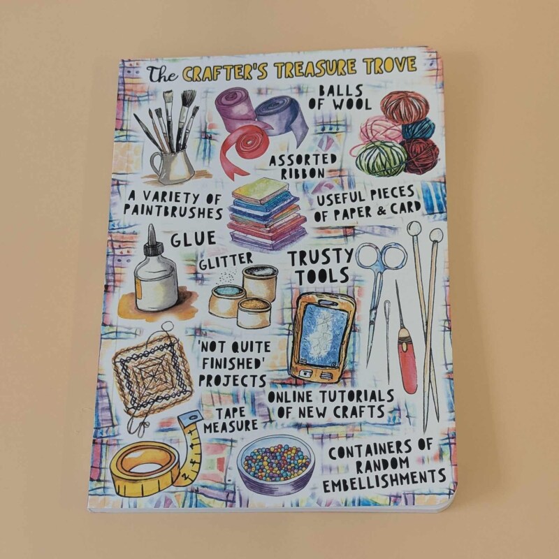 Crafter's Treasure | A5 Lined Notebook | Notepad