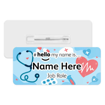 #hello my name is... Name Badge - Medical Background