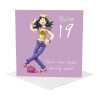 19th birthday card for her - designed by Erica Sturla - 15cm square and blank inside, made in the UK