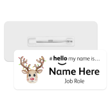 #hello my name is... Name Badge - Christmas Reindeer in Lights