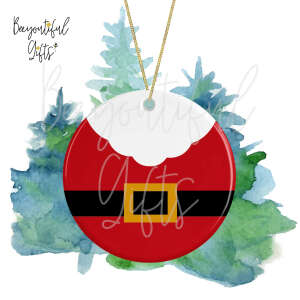 Ceramic Christmas Tree Decoration - Cartoon Santa Cam