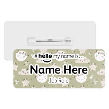 #hello my name is... Name Badge - Boho Moons, Stars & Clouds