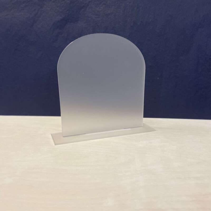 Arched A5 A4 Frosted Acrylic Table Number or Sign Blank with Stand / Frosted Clear / Acrylic Blanks / Wedding Signage/ DIY Signage / 3mm - A5 - Arched