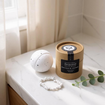 White Jasper Gem Bracelet Bath Bomb