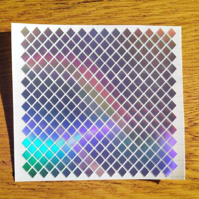 300 Tiny Diamond Stickers in Gold and Holographic - Gold
