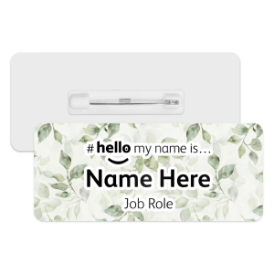 #hello my name is... Name Badge - Botanical Leaves