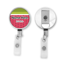 Personalised Metal ID Reel - Watermelon Slice