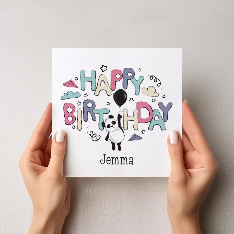 Panda Birthday Card