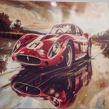 A4 Print of Red Sports Car (car5634)