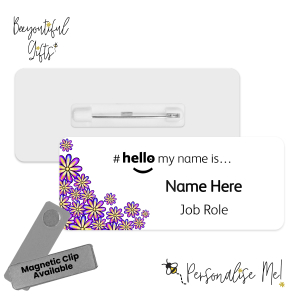 Name Badge - Floral Doodle Corner #hello my name is... - Design 3