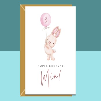 Personalised Birthday Card for any age - 1st, 2nd, 3rd, 4th, 5th - For niece, daughter, sister, friend or anyone else - Gift Ideas - Custom