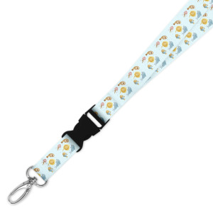 Double Breakaway Lanyard - Watercolour Sea Creatures