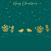 Holy Mackerel robins & snowdrops gold foiled luxury Christmas card - designed by Eloise Hall - 15.7 x 11cm - blank inside